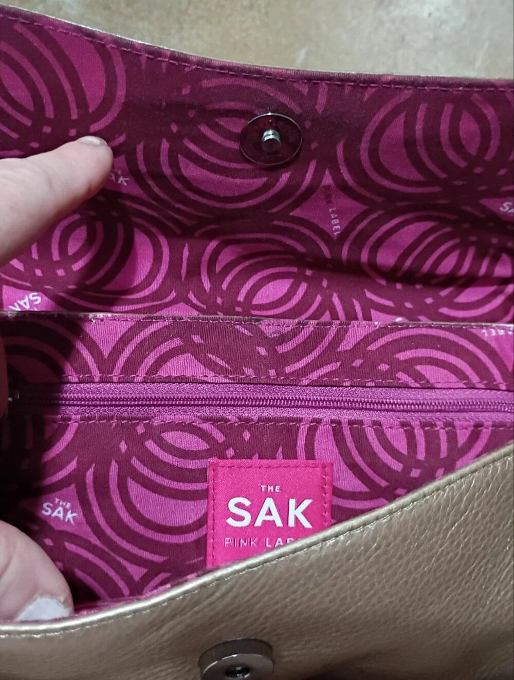 The Sak Pink Label Clutch with Jewel Accents